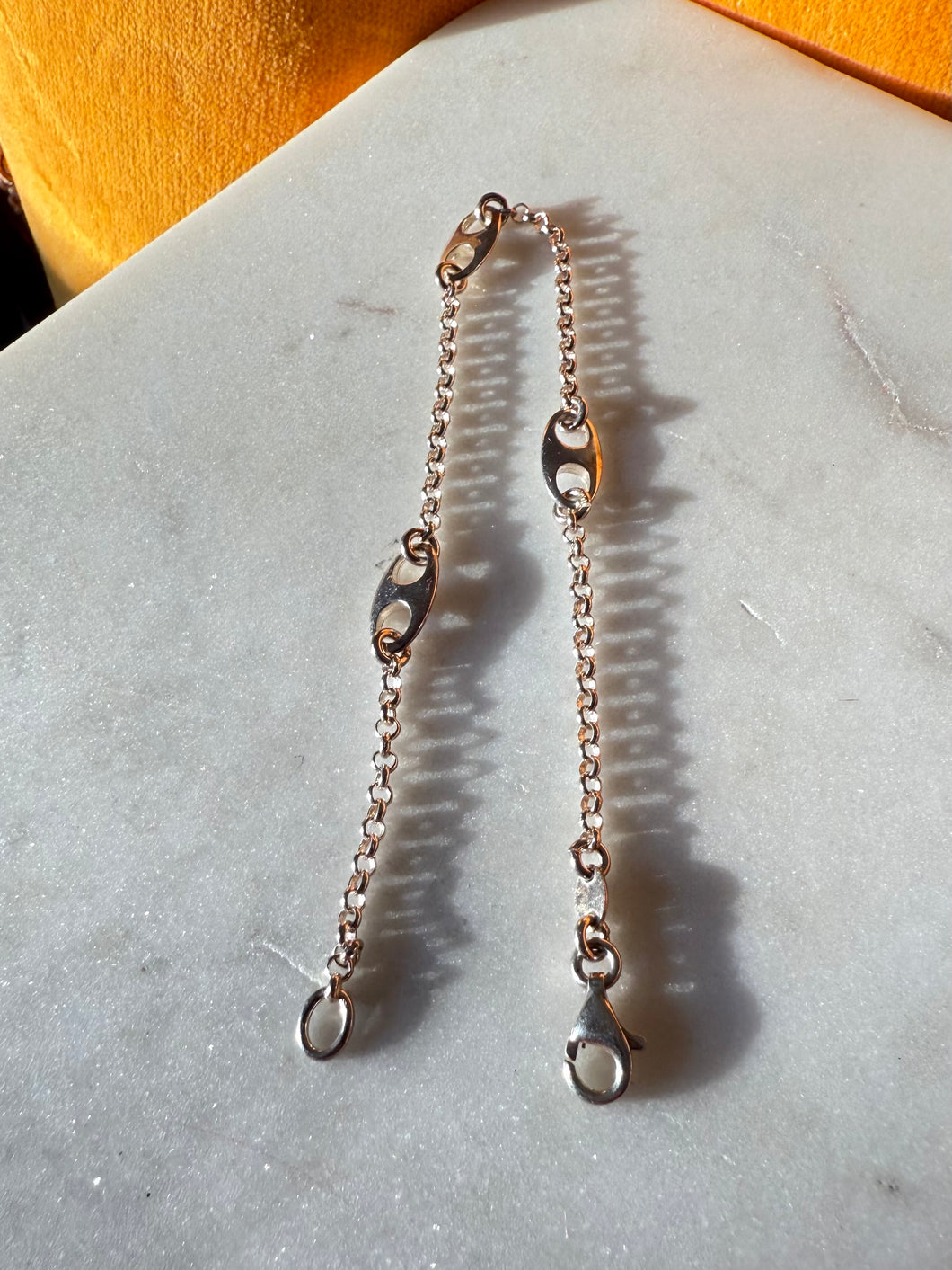 Italian Large Mariner Link Sterling Silver 8.75”