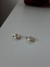 Load image into Gallery viewer, Italian Sterling Silver Mini Hoops
