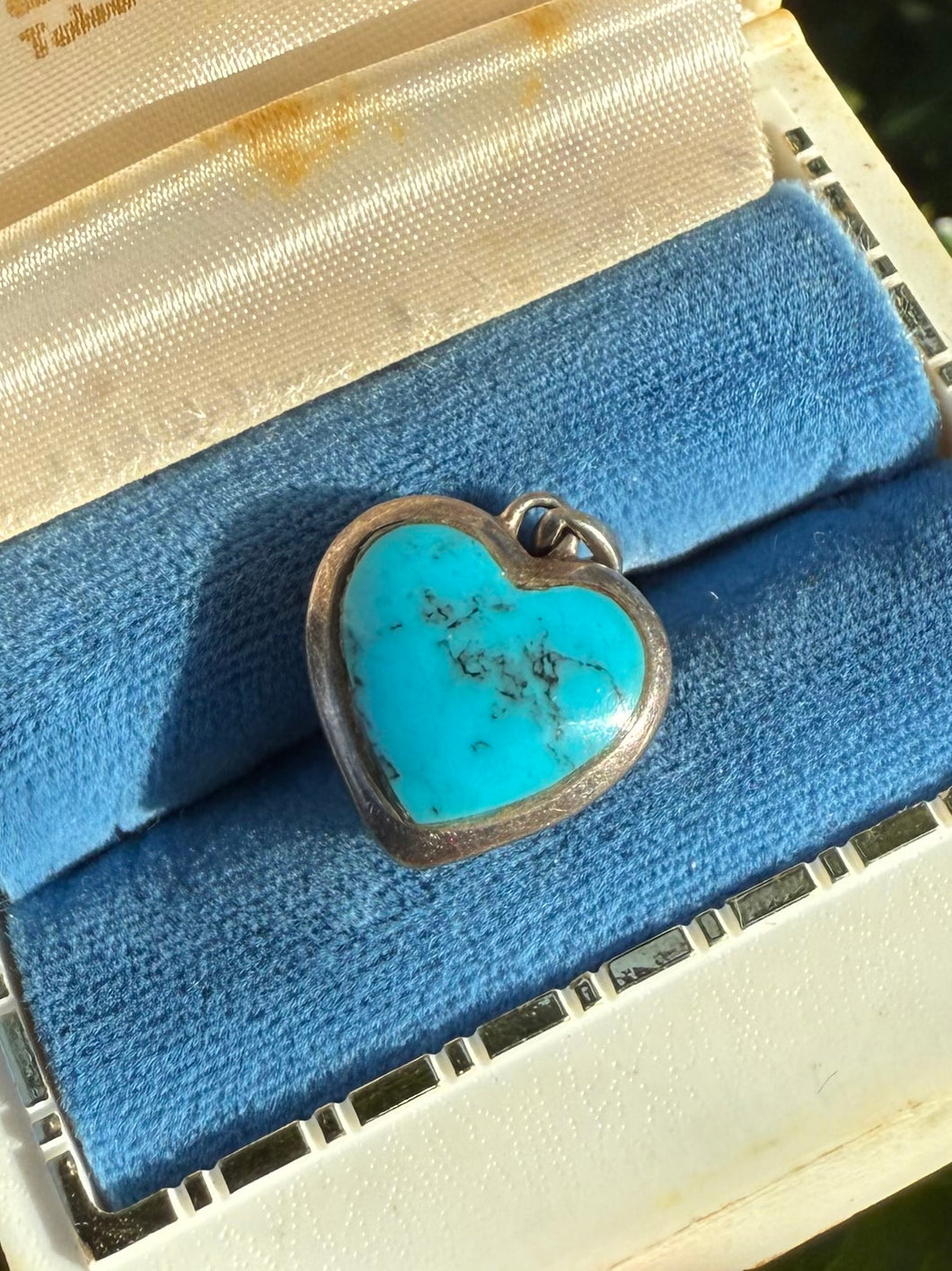 Turquoise Sterling Silver Heart Pendant