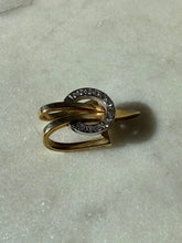 Load image into Gallery viewer, Vintage 1960s Two-Tone 14k Solid Gold Diamond Pendant
