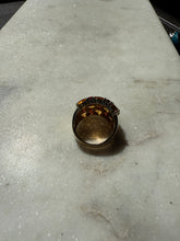 Load image into Gallery viewer, Garnet &amp; Citrine Gold Vermeil Ring Size 6
