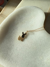 Load image into Gallery viewer, Black Enamel Articulating Terrier Dog 14k Gold Necklace
