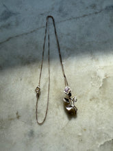 Load image into Gallery viewer, Vintage Purple Rose Sterling Silver Necklace 20”
