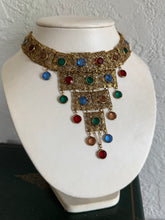 Load image into Gallery viewer, Vintage Goldette Caged Choker Collar Goldtone Necklace
