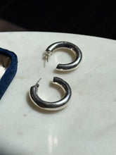 Load image into Gallery viewer, Vintage Sterling Silver Tubular Hoops

