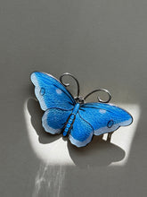 Load image into Gallery viewer, Norway Sterling Enamel Butterfly Brooch
