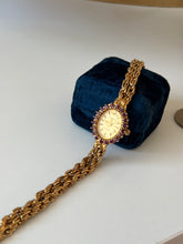 Load image into Gallery viewer, Vintage Geneve Goldtone Ruby Watch
