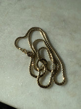 Load image into Gallery viewer, Vintage 14k Yellow Gold Flat Box Chain 19.5”
