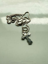 Load image into Gallery viewer, Vintage Russian Orthodox Cross Sterling Silver Necklace 18”
