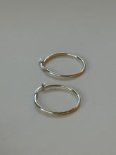 Load image into Gallery viewer, Vintage Sterling Silver Tubular Hoops
