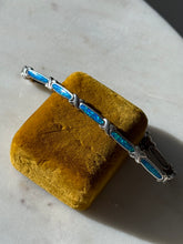 Load image into Gallery viewer, Sterling Silver Opal Inlay Bracelet 7”
