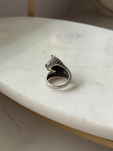 Load image into Gallery viewer, Vintage Sterling Silver Marcasite Wraparound Panther Ring Size 9

