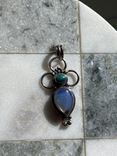 Load image into Gallery viewer, Moonstone &amp; Turquoise Sterling Silver Pendant

