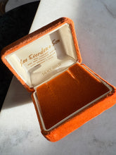 Load image into Gallery viewer, Vintage Orange Velvet Earring Box

