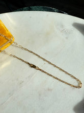 Load image into Gallery viewer, Italian Gold Vermeil Paperclip Link Chain 20”
