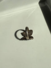 Load image into Gallery viewer, Enamel Sterling Silver Butterfly Ring Size 7
