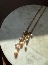 Load image into Gallery viewer, Chunky Pearl Gold Vermeil Necklace 18”-20”
