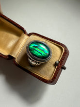 Load image into Gallery viewer, Paua Shell Sterling Silver Ring Size 9.5
