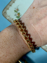 Load image into Gallery viewer, Vintage Textured Cuban Curb Link 12k Gold Fill Bracelet
