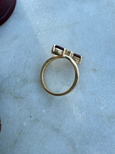 Load image into Gallery viewer, Garnet &amp; Diamond 14k Gold Bypass Ring
