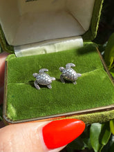 Load image into Gallery viewer, Vintage Turtle Sterling Silver Push Back Earrings
