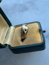 Load image into Gallery viewer, Antique 9k Gold Gypsy Trilogy Ring Size 6
