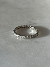 Load image into Gallery viewer, Vintage 14k White Gold Diamond Infinity Band Size 7.5
