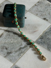 Load image into Gallery viewer, Natural Emerald Gold Vermeil Tennis Bracelet
