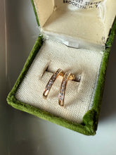 Load image into Gallery viewer, Natural Diamond 14k Yellow Gold Half Hoops
