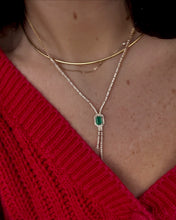 Load image into Gallery viewer, Italian Vintage 14k Yellow Gold 2.0ctw Natural Diamond &amp; Emerald Necklace
