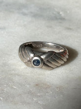Load image into Gallery viewer, Vintage Blue Sapphire Sterling Silver Ring Size 5.75
