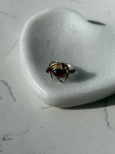 Load image into Gallery viewer, Vintage Garnet Sterling Silver Ring Size 6.25
