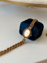Load image into Gallery viewer, Vintage Geneve Goldtone Ruby Watch

