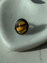 Load image into Gallery viewer, Amber Sterling Silver Ring Size 8.5
