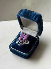 Load image into Gallery viewer, Opal Butterfly Sterling Silver Ring Size 7.75
