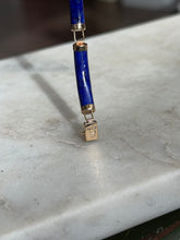 Load image into Gallery viewer, Lapis 14k Yellow Gold Bracelet 7.25”
