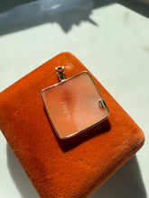 Load image into Gallery viewer, Italian Carved Cameo 14k Gold Square Pendant
