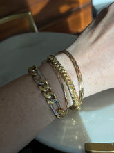 Load image into Gallery viewer, Solid Italian Gold Vermeil Cuban Link Bracelet 7.5”
