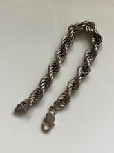 Load image into Gallery viewer, Thick Width Vintage Sterling Silver Rope Bracelet
