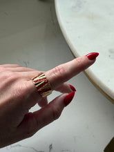 Load image into Gallery viewer, Canadian Orange Stone Gold Vermeil Ring Size 9.75
