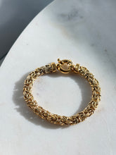 Load image into Gallery viewer, Byzantine Gold Vermeil Bracelet w/ Sailor Bolt Clasp 7.25”
