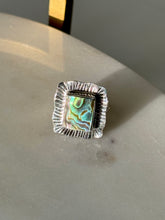 Load image into Gallery viewer, Abalone Sterling Silver Ring Size 6
