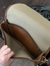 Load image into Gallery viewer, Vintage Coach Twill &amp; Leather Crossbody Purse
