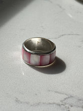 Load image into Gallery viewer, Mother of Pearl Sterling Silver Ring Size 8.5
