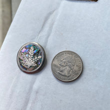 Load image into Gallery viewer, 1950s Sterling Abalone Marijuana Pendant
