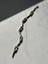 Load image into Gallery viewer, Multistone Sterling Silver Bracelet 7.25”
