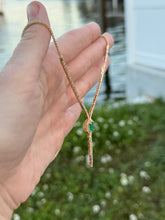 Load image into Gallery viewer, Italian Vintage 14k Yellow Gold 2.0ctw Natural Diamond &amp; Emerald Necklace
