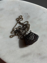 Load image into Gallery viewer, Vintage Floral Purse Sterling Silver Necklace 30”

