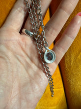 Load image into Gallery viewer, Vintage Blue Topaz Sterling Silver Necklace 18.5”
