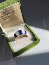 Load image into Gallery viewer, Lapis &amp; Mother of Pearl Sterling Silver Ring
